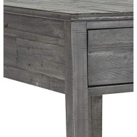 Benjara Farmhouse Style Wooden End Table With 1 Drawer And Open Bottom Shelf, Gray