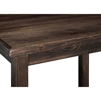 Benjara Wooden End Table With Slated Open Bottom Shelf And Block Legs, Brown