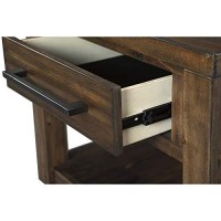 Benjara Rectangular Split And Lift Top Wooden Cocktail Table With Open Shelf, Brown