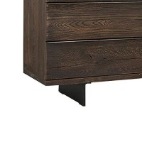 Benjara Wooden Frame Dresser With 6 Drawers With Metal Legs, Brown