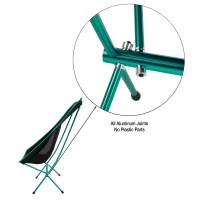Fe Active Folding Camping Chair - Extra Long Portable Compact Folding Beach Chair W/Headrest For More Comfort. Full Aluminum Joints For Hiking, Outdoors, Backpacking, Travel | Designed In California