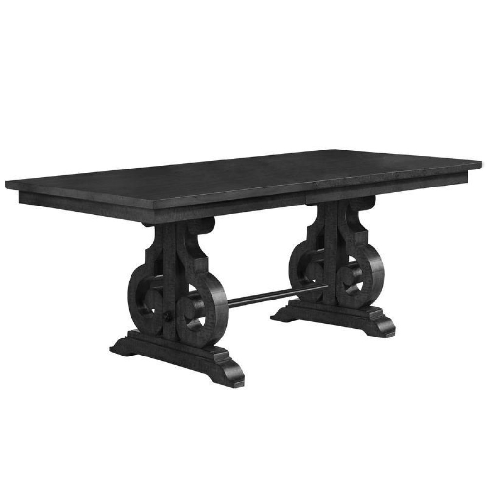 Counter height dining table with extandable leaf