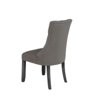 Dark Gray Dining Chair Set of 2