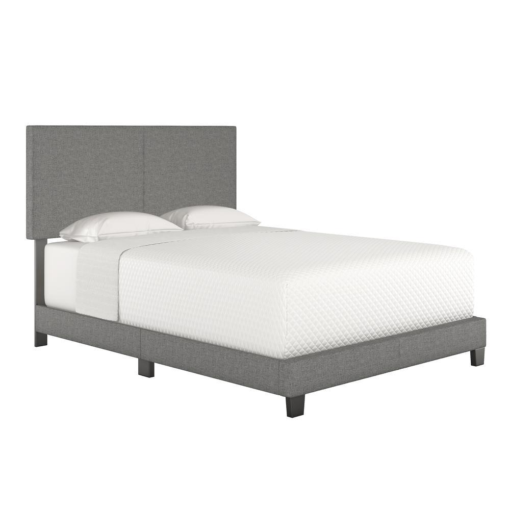 Boyd Sleep Milan Upholstered Linen Platform Bed Full Gray