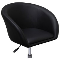 Best Master Furniture Adjustable Swivel Faux Leather Coffee Chair in Black