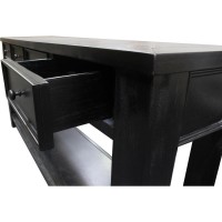 Newport Long Antique Black 4Drawer Sofa Table