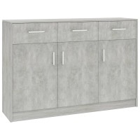 vidaXL Sideboard Concrete Gray 433x134x295 Chipboard 800706