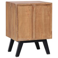 Vidaxl Solid Teak Wood Bedside Cabinet Bedside Table Nightstand Storage Wooden Bedroom Living Room Home Furniture Interior Telephone Stand