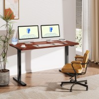 Flexispot Ec1 Standing Desk 55 X 28 Inches Electric Stand Up Desk Workstation, Whole-Piece Desk Board Home Office Computer Height Adjustable Desk (Black Frame + 55