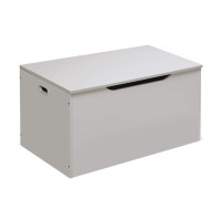 Badger Basket Kid'S Flat Top Toy Box And Storage Bench Seat With Safety Hinges - White