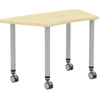 Lorell Heightadjustable Trapezoid Table Trapezoid Top 60 Table Top Width x 2362 Table Top Depth 3362 Height Assemb