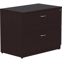 Lorell Essentials Espresso Laminate Lateral File 2Drawer 1 Top 01 Edge 36 x 22295 Lateral File 2 x File Drawers