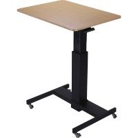 Lorell 28 SittoStand School Desk Black Oak Square Top 40 Height x 28 Width x 20 Length Assembly Required