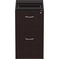 Lorell Essentials Espresso Laminate Pedestal 16 x 22 x 283 Pedestal Finish Espresso Silver Brush