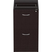 Lorell Essentials Espresso Laminate Pedestal 16 x 22 x 283 Pedestal Finish Espresso Silver Brush