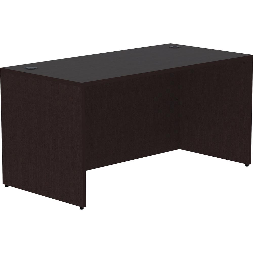 Lorell Espresso Laminate Desk 60 x 30295 Desk Shell 1 Top Finish Espresso