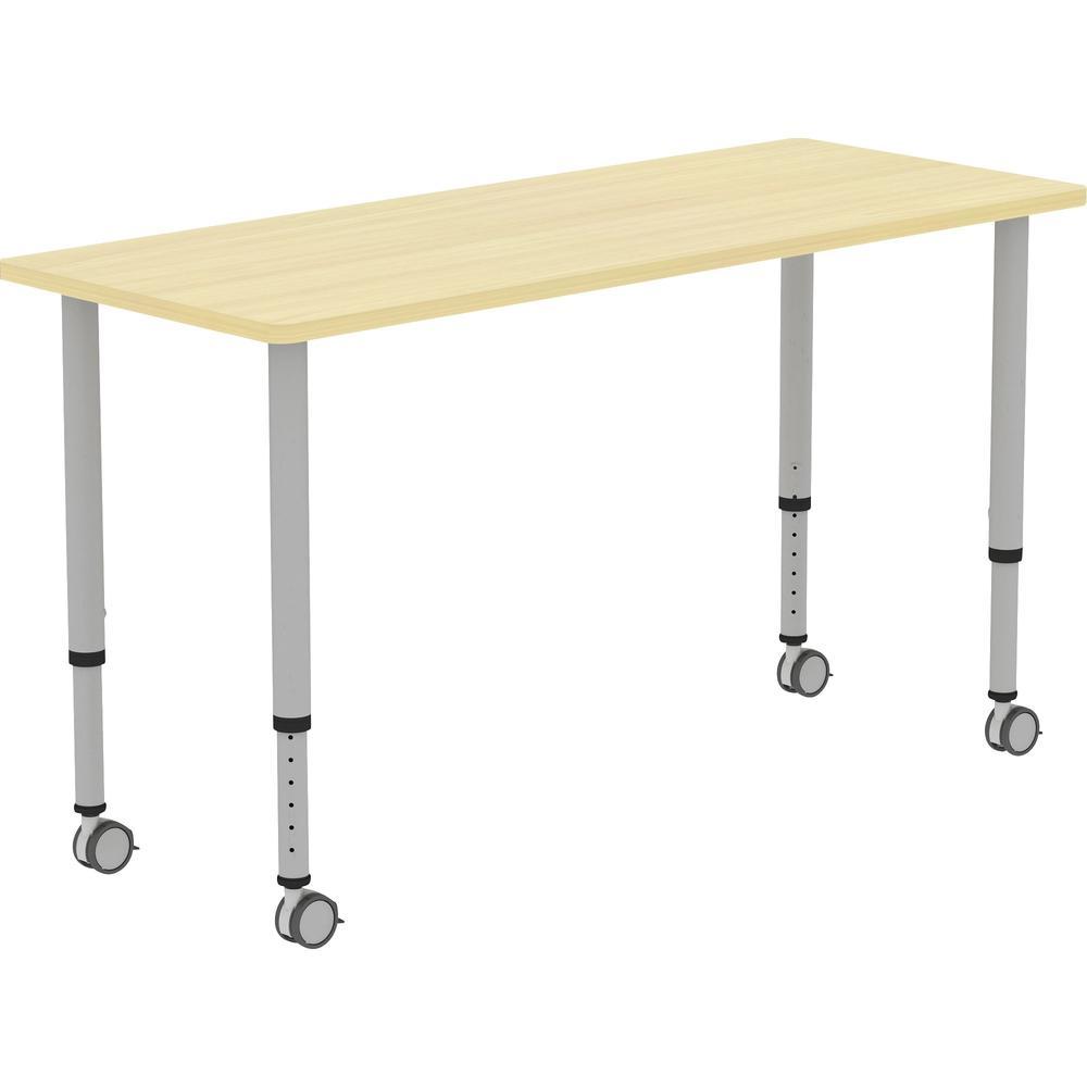 Lorell Heightadjustable 60 Rectangular Table Rectangle Top 60 Table Top Width x 2362 Table Top Depth 3362 Height