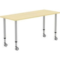 Lorell Heightadjustable 60 Rectangular Table Rectangle Top 60 Table Top Width x 2362 Table Top Depth 3362 Height