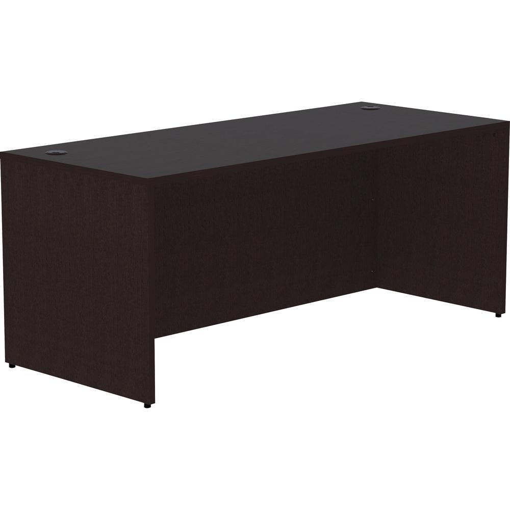 Lorell Espresso Laminate Desk 72 x 30295 Desk Shell 1 Finish Espresso