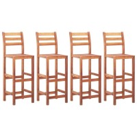 vidaXL Bar Stools 4 pcs Solid Acacia Wood 46315