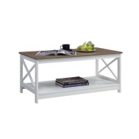 Convenience Concepts Oxford Coffee Table With Shelf Driftwoodwhite