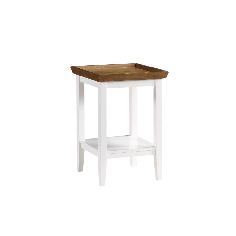 Convenience Concepts Ledgewood End Table Driftwood White 18 In X 18 In X 26 In