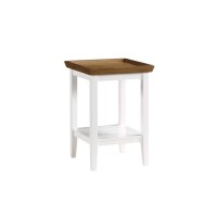 Convenience Concepts Ledgewood End Table Driftwood White 18 In X 18 In X 26 In