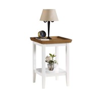 Convenience Concepts Ledgewood End Table Driftwood White 18 In X 18 In X 26 In