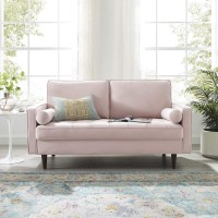 Modway Valour Performance Velvet Loveseat, Pink Valour Performance Velvet Loveseat