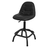 Sealey Workshop Stool Pneumatic With Adjustable Height Swivel Seat & Back Rest - Scr01B