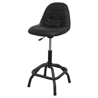 Sealey Workshop Stool Pneumatic With Adjustable Height Swivel Seat & Back Rest - Scr01B