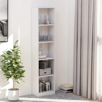 Vidaxl 5-Tier Book Cabinet Home Living Room Bedroom Office Organizer Side Rack Room Divider Bookshelf Furniture White 68.9