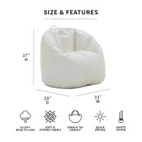 Big Joe Milano Outdoor Beanbag Chair White Marine