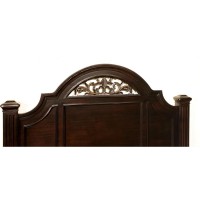 Transitional Style Eastern King Wooden Bed with Bun Feet, Brown