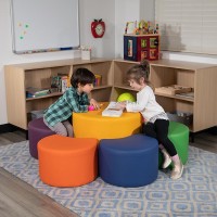 Large Soft Seating Collaborative Circle For Classrooms And Common Spaces - Yellow (18