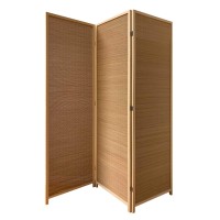 Homeroots 57 X 1 X 71 Brown, Bamboo 3 Panel Osaka Screen