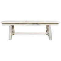 Homestead Collection Plank Style Bench, Clear Lacquer Finish, 5 Foot