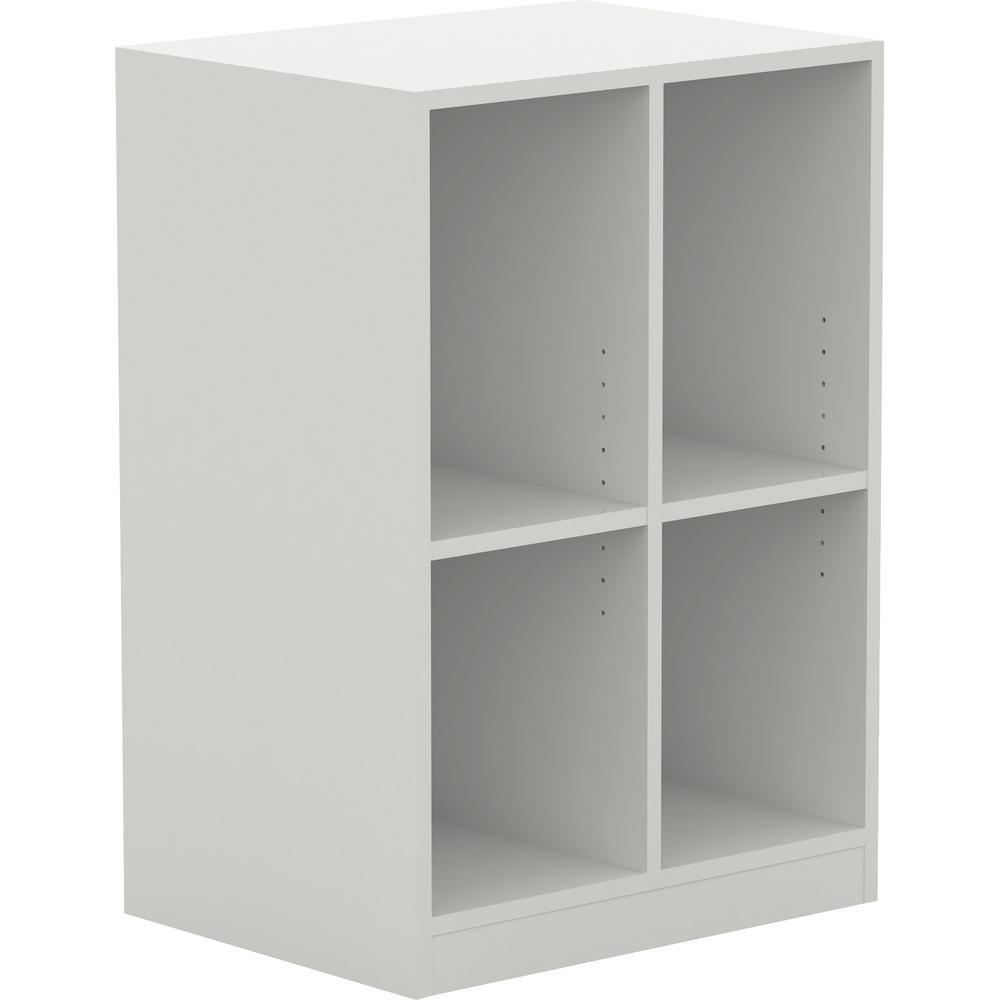 Lorell White Double CubbyLocker Storage Base 236 Width x 178 Depth x 344 Height White