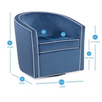 Keely Blue Swivel Chair