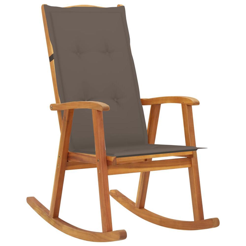 vidaXL Rocking Chair with Cushions Solid Acacia Wood 4187