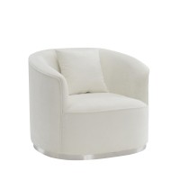 AcME Odette chair w1 Pillow, Beige chenille LV01919(D0102HR7ZQX)