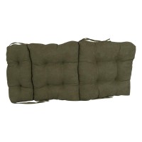 20-Inch By 42-Inch Solid Microsuede Tufted Chair Cushion