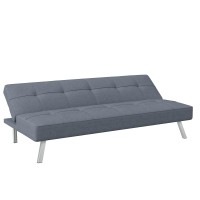 Serta Rane Convertible Sofa Lounger Microfiber Light Grey Full