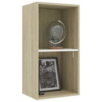 Vidaxl 2-Tier Book Cabinet White And Sonoma Oak 157X118X301 Chipboard