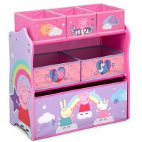 Delta Children Peppa Pig 6 Bin Design And Store Toy Organizer