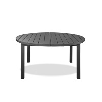 Homeroots 57-75 X 57 X 30 Gray Aluminum Dining Table