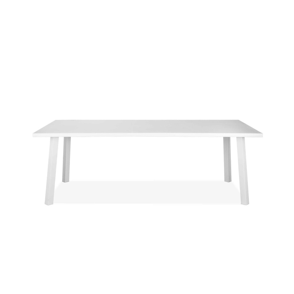 Homeroots 87 X 39 X 29 White Aluminum Dining Table