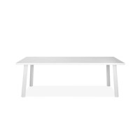 Homeroots 87 X 39 X 29 White Aluminum Dining Table