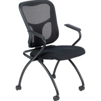 Homeroots 24 X 24.5 X 37.5 5807 Black Meshfabric Guest Chair