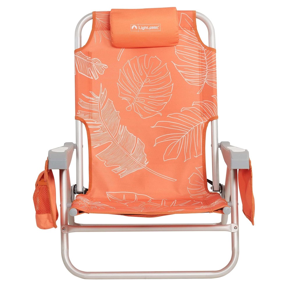 Lightspeed Outdoors Eco Ultimate Backpack Beach Chair, Portable Seating, Summer Sunset